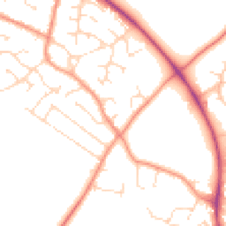 Daytime road noise heatmap for LE9 6SP