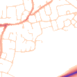Daytime road noise heatmap for LE9 7AE