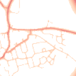 Daytime road noise heatmap for LE9 7AU