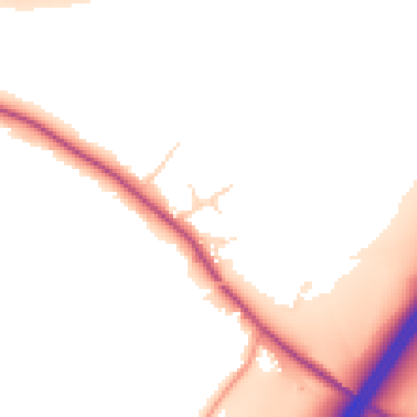 Daytime road noise heatmap for LE9 7SJ