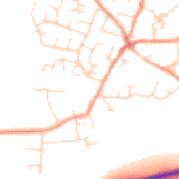 Daytime road noise heatmap for LE9 8GD