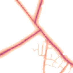 Daytime road noise heatmap for LE9 9RB
