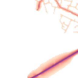 Daytime road noise heatmap for LL13 9AL