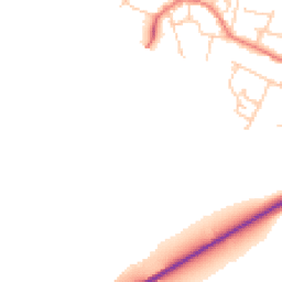 Daytime road noise heatmap for LL13 9JP