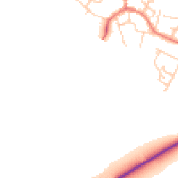 Daytime road noise heatmap for LL13 9JW
