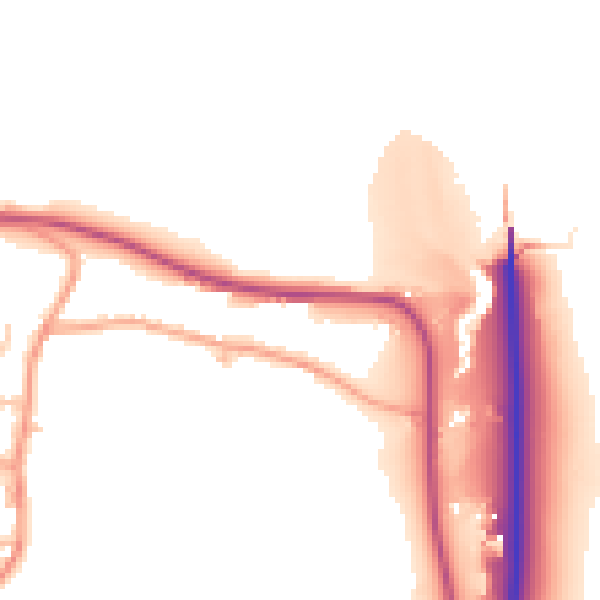 Daytime road noise heatmap for LL14 5DF
