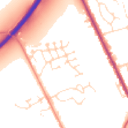 Daytime road noise heatmap for LN1 1AE