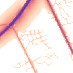 Daytime road noise heatmap for LN1 1AL