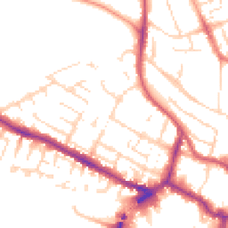 Daytime road noise heatmap for LN1 1BJ