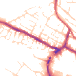 Daytime road noise heatmap for LN1 1RT