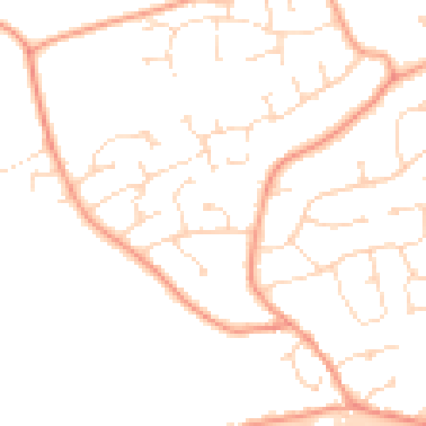Daytime road noise heatmap for LN1 2JA