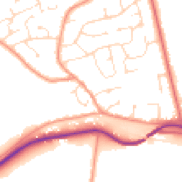 Daytime road noise heatmap for LN1 2LN