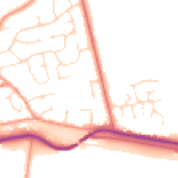 Daytime road noise heatmap for LN1 2QF