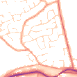 Daytime road noise heatmap for LN1 2QP