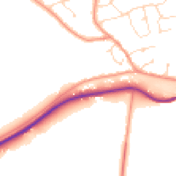 Daytime road noise heatmap for LN1 2RY