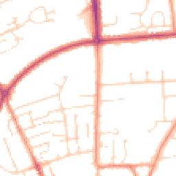 Daytime road noise heatmap for LN1 3EB