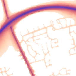Daytime road noise heatmap for LN1 3PH