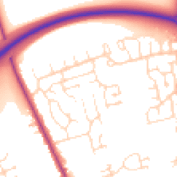 Daytime road noise heatmap for LN1 3PJ