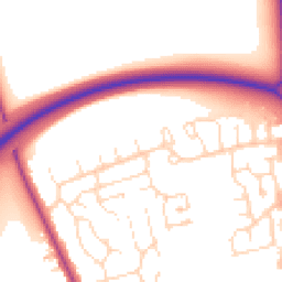 Daytime road noise heatmap for LN1 3RF