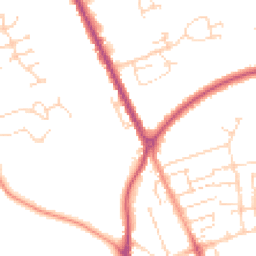 Daytime road noise heatmap for LN1 3TY