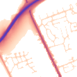Daytime road noise heatmap for LN1 3WT
