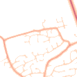 Daytime road noise heatmap for LN1 4AE