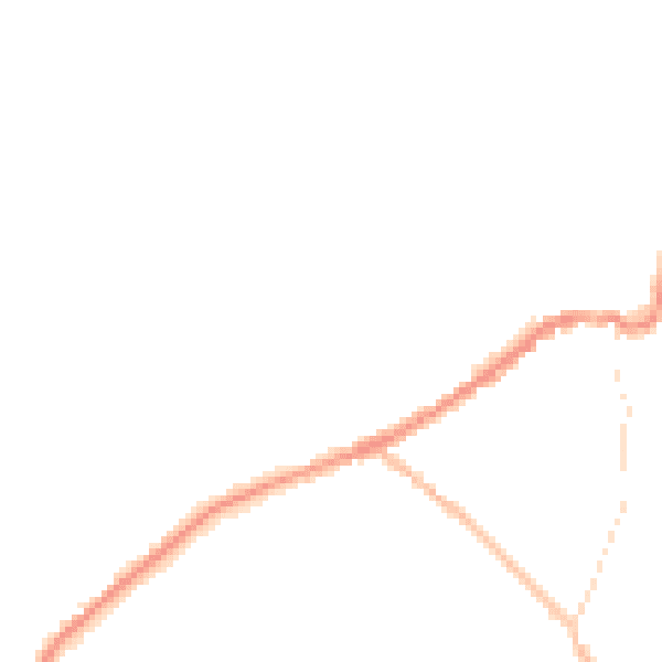 Night-time road noise heatmap for LN13 0AB