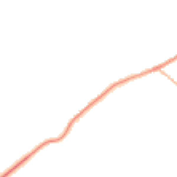 Night-time road noise heatmap for LN13 0AJ