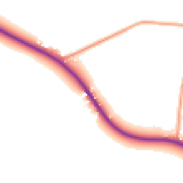 Daytime road noise heatmap for LN13 0AZ