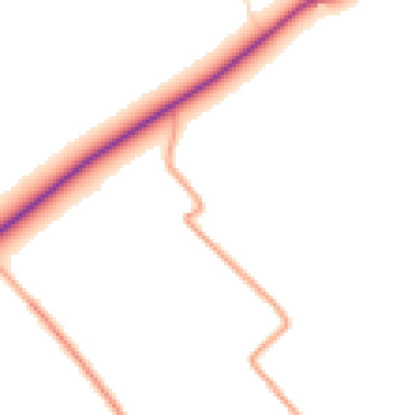 Daytime road noise heatmap for LN13 0ER