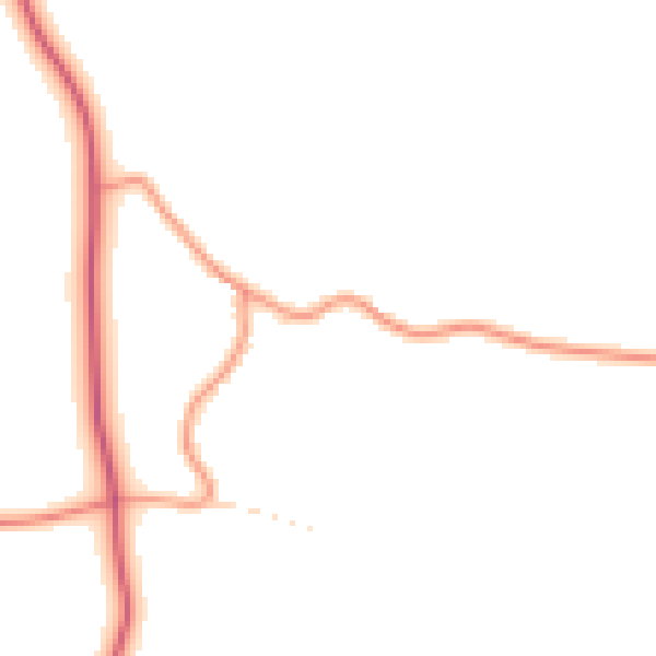 Daytime road noise heatmap for LN13 0JA