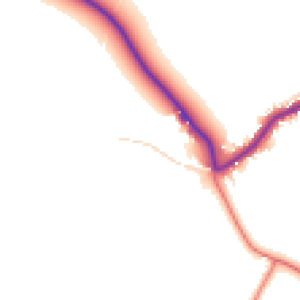 Daytime road noise heatmap for LN13 0NG