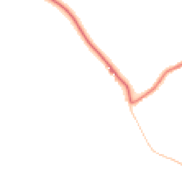 Night-time road noise heatmap for LN13 0NG