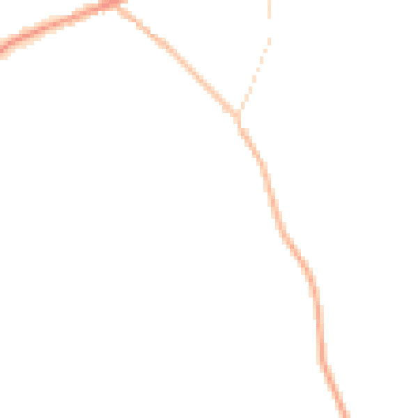 Night-time road noise heatmap for LN13 9BY