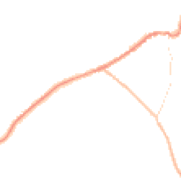 Night-time road noise heatmap for LN13 9HX