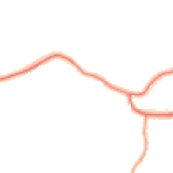 Daytime road noise heatmap for LN13 9PY