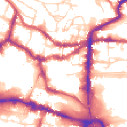 Daytime road noise heatmap for LN2 1DH