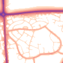 Daytime road noise heatmap for LN2 2AD
