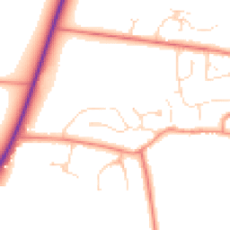 Daytime road noise heatmap for LN2 2QA