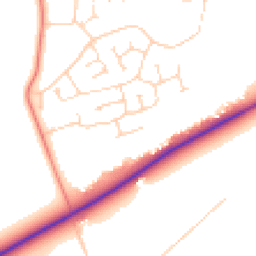 Daytime road noise heatmap for LN2 2QS