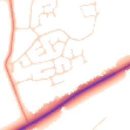 Daytime road noise heatmap for LN2 2RF
