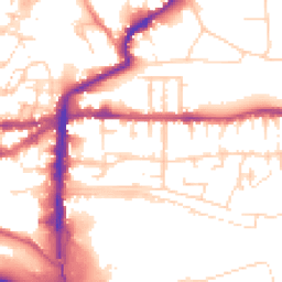Daytime road noise heatmap for LN2 5BD