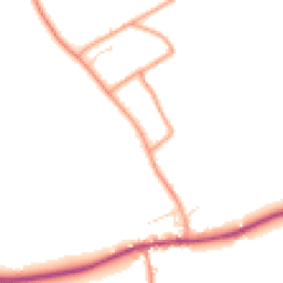 Daytime road noise heatmap for LN8 2BW