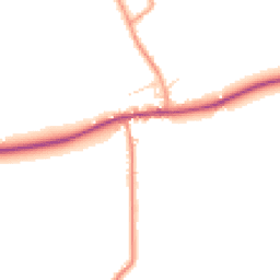 Daytime road noise heatmap for LN8 2DY