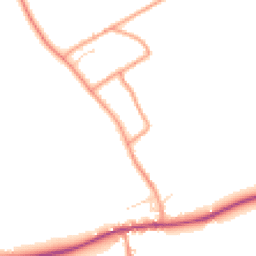 Daytime road noise heatmap for LN8 2ES