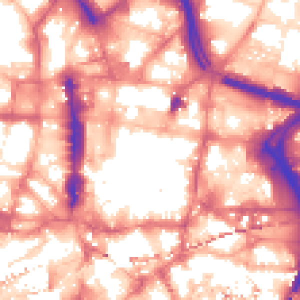 Daytime road noise heatmap for LS1 6LF