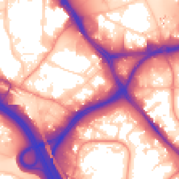 Daytime road noise heatmap for LS10 1AL