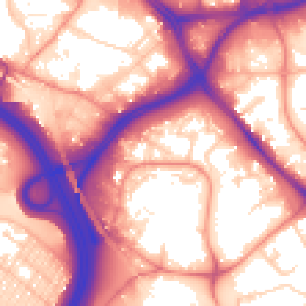 Daytime road noise heatmap for LS10 1BJ
