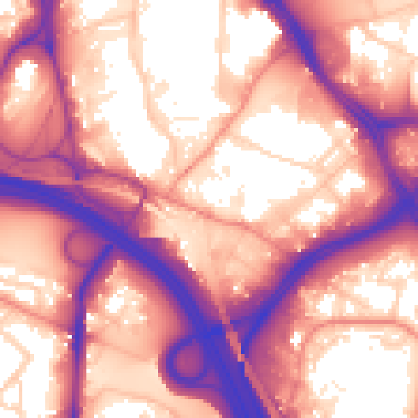 Daytime road noise heatmap for LS10 1BS
