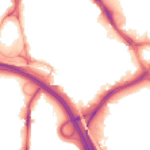 Night-time road noise heatmap for LS10 1BS